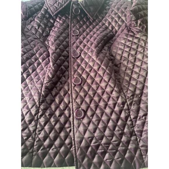 Kim Rogers Petite PXL Quilted Plum Jacket Women’s Coat Purple Polyester - Picture 6 of 8